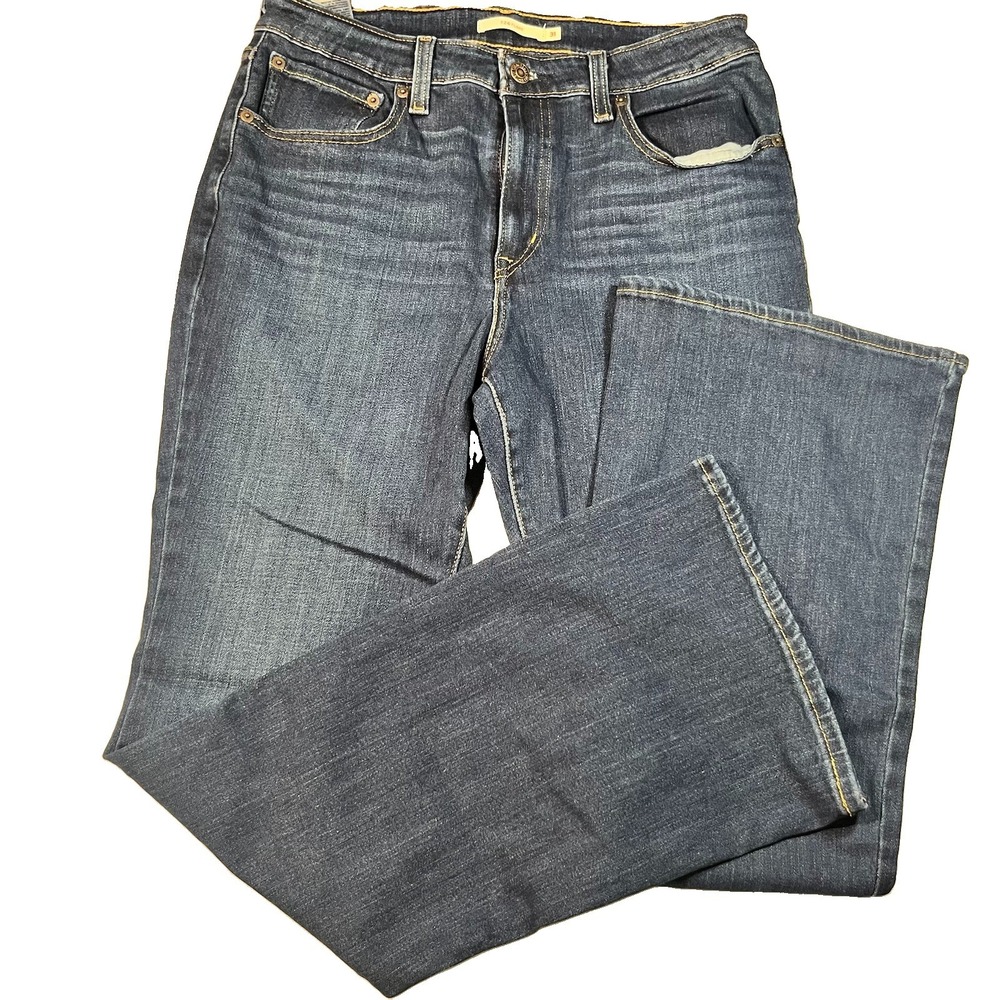 Levis 726 Flare Jeans Womens 31x32 Dark Wash Blue High Rise Western Boho Casual
